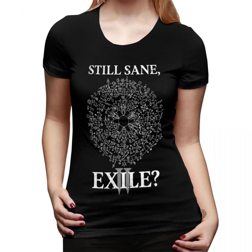 Path Of Exile 2 Still Sane Exile Футболка для женщин с круглым вырезом Уличная одежда Футболки Женские с коротким рукавом Летняя одежда Топы