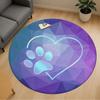 1pc Paw Heart Round Chair mat office Area Rug - Non-Slip, Floor Mat for Office, Bedroom, Ideal home decor gift p0105104