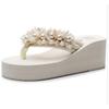 Maogu Platform Wedges Slippers White Crystal Shoe 2024 Новые женские шлепанцы Пляжная обувь Женские летние босоножки на танкетке с платформой 42