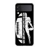 Phone Case For Samsung Galaxy Z Flip 3 4 5 Hard Folding Clear PC Bumper Rugby Ball For Samsung Z Flip 6 Cover