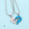 Unique Carved Design Fashion Friends Jewelry Gift Love Couple Necklace Necklace Heart -Shaped Pendant Pendant