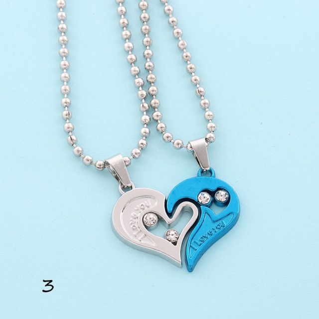 Unique Carved Design Fashion Friends Jewelry Gift Love Couple Necklace Necklace Heart -Shaped Pendant Pendant