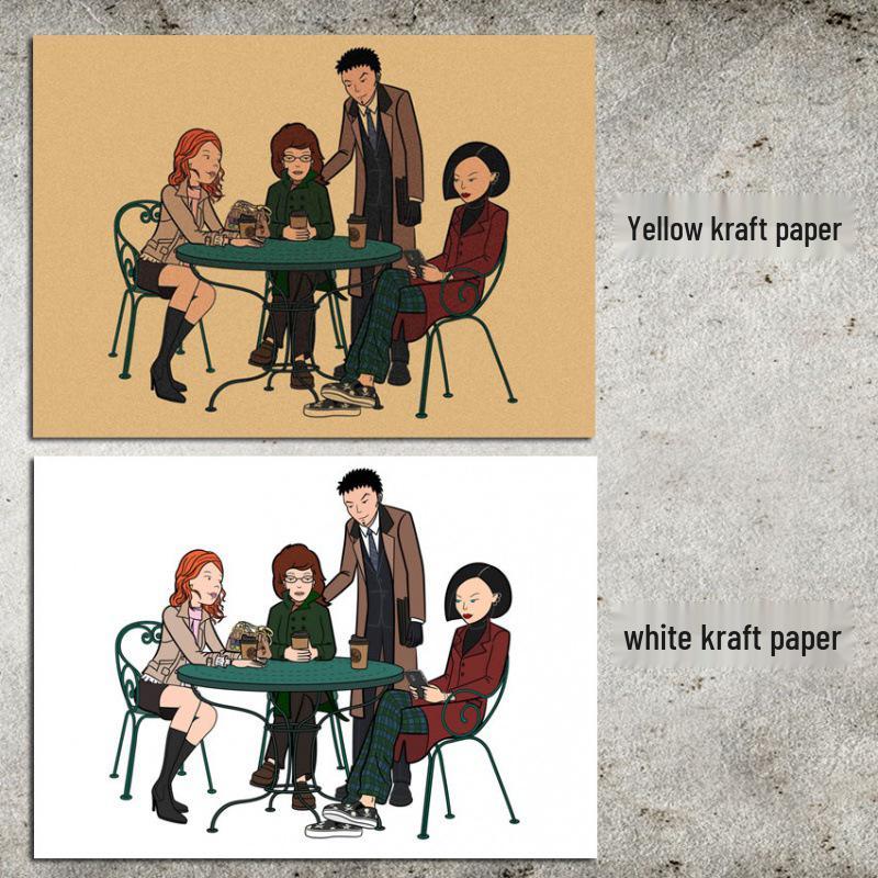 Pull Girl Anime Retro Wall Poster for Bar, Cafe, Dorm