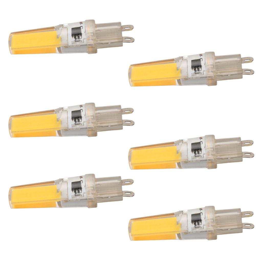 6pcs G9 LED Light Bulb COB Dimmable Professional G9 LED Bulb Replacement for Wall Lamps Table Lamps 220V