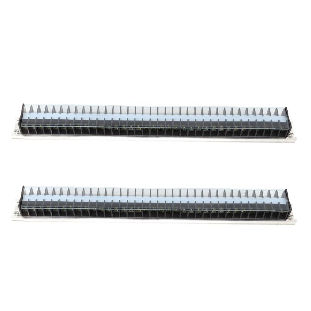 2PCS 660V 15A Wire Barrier Block Rail Type Wiring Terminal Bar Universal for Distribution System Type 3