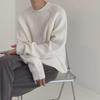 Men's Korean Style Round Neck Solid Color Sweater - High-End & Trendy Autumn/Winter Casual Pullover