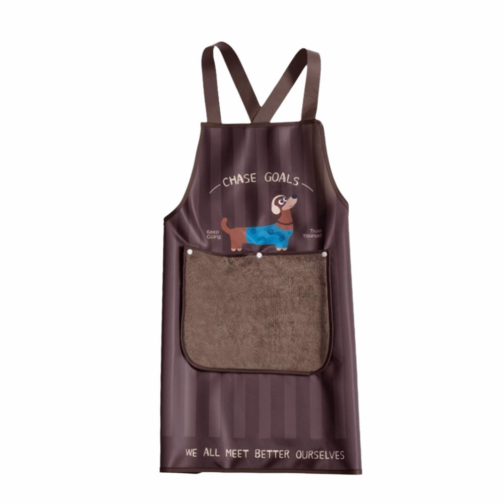 Cartoon Chef Cooking Apron Detachable Hand Wipe Catering Work Clothes Professional Chef