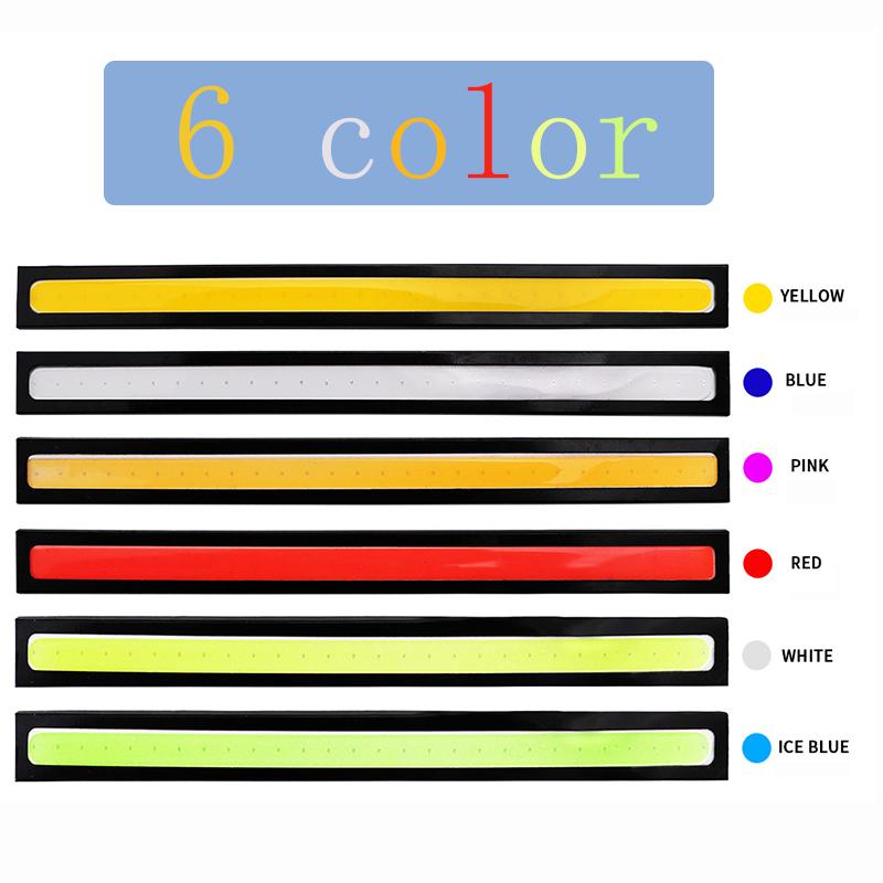 2X 17 СМ COB DRL Светодиодные дневные ходовые огни Светодиодные ленты Внешняя атмосферная лампа Автомобильная противотуманная лампа Водонепроницаемая белая красная желтая 12 В