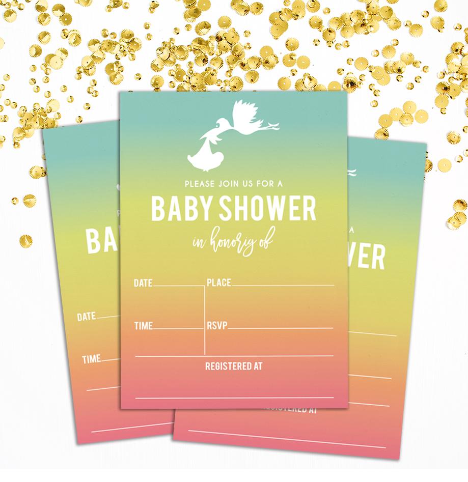 Пригласительная открытка на празднование рождения ребенка Darling Souvenir, которую можно распечатать, заполнить или написать в пустом месте, пригласительные на вечеринку, упаковка из 28 штук