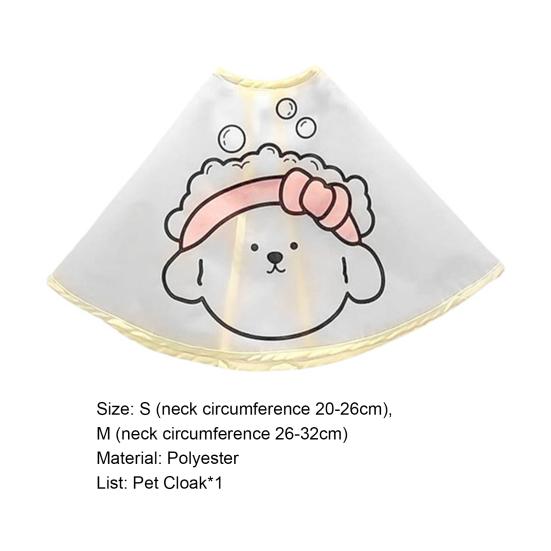 Плащ для питомца с рисунком из мультфильма Водонепроницаемая матовая поверхность Одежда для стрижки собак Куртка для лица