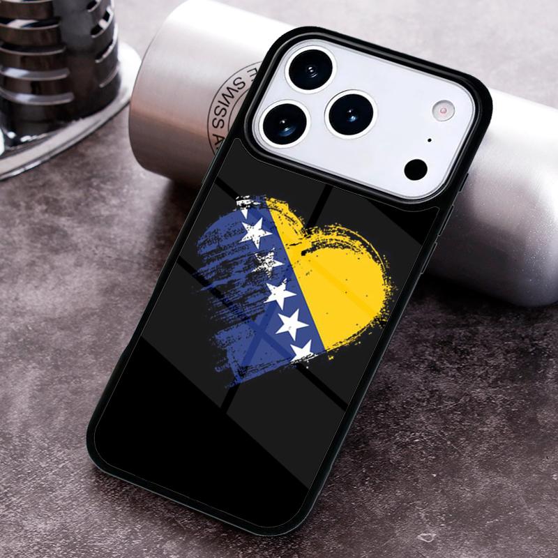 Чехол для телефона в форме сердца Босния и Герцеговина для iPhone 17 16 15 14 13 12 11 Pro Max Plus 17Air Мягкий силиконовый чехол