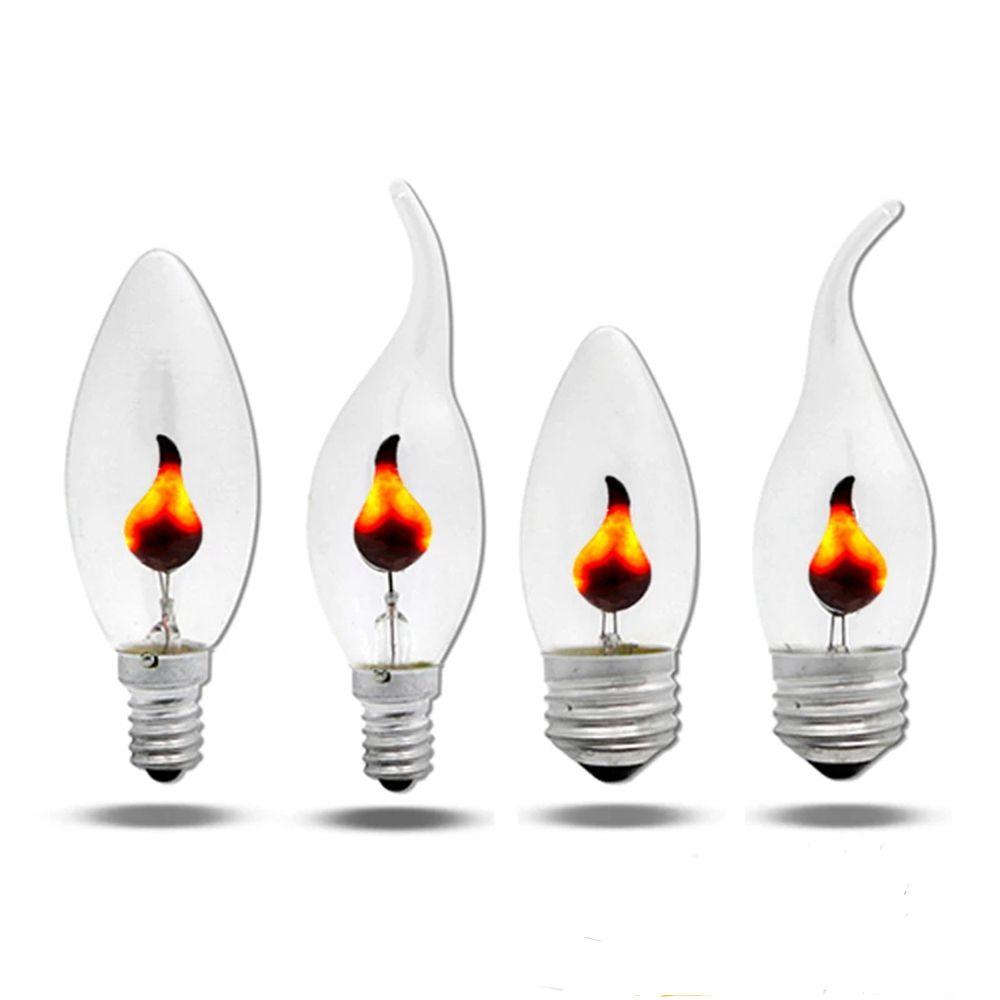 Свеча с эффектом пламени Хвост Энергосберегающий Ночник Светодиодная Лампа Свеча Свет Светильник-наконечник свечи