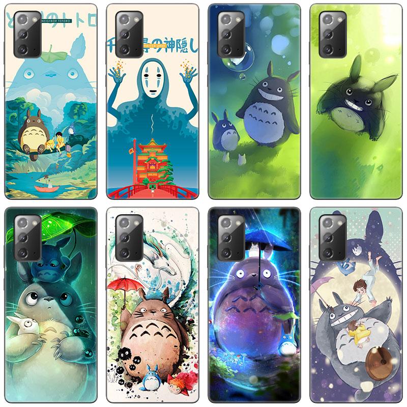Чехол аниме Studio Ghibli Тоторо для Samsung Galaxy S20 S21 FE S10 Lite Note 20 10 Lite S8 S9 + S10E S10 Plus, ультра черный чехол