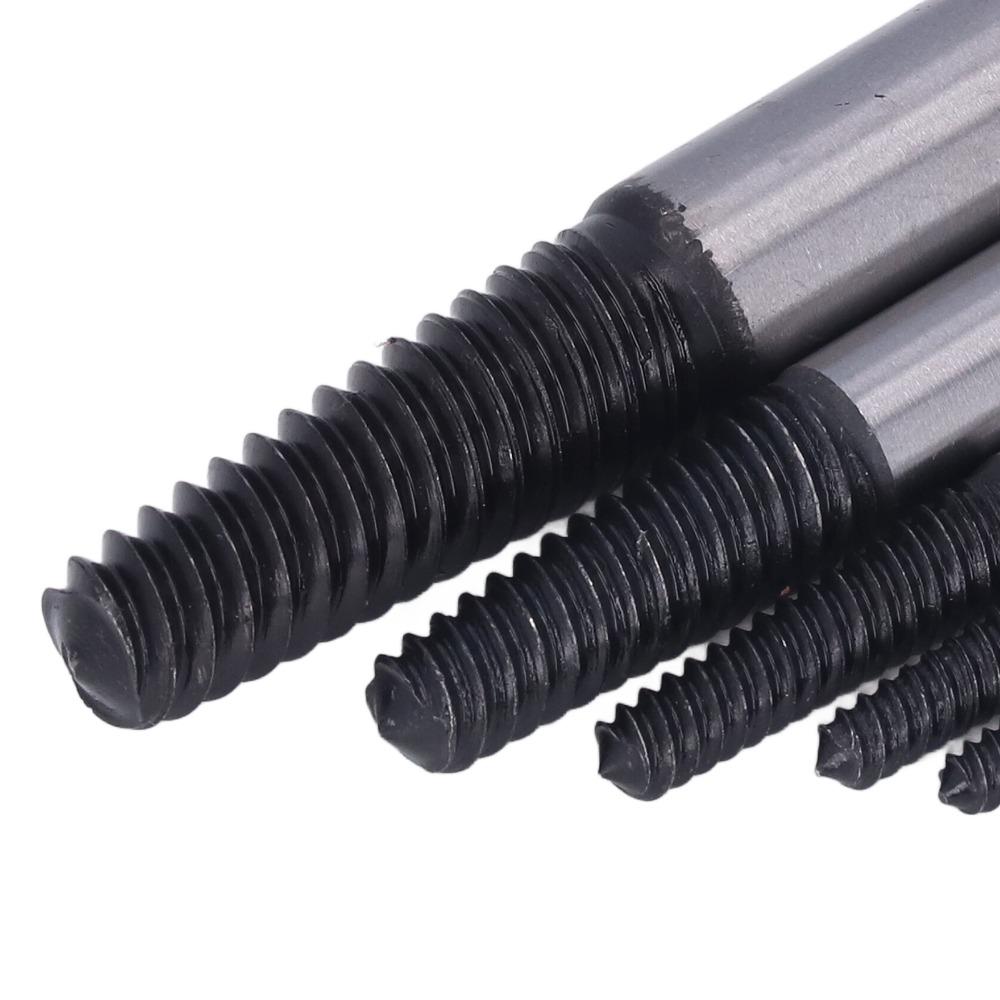 6pcs Spiral Groove Broken Screw Remover Carbon Steel Bolt Extractor Screw Extractor Dropped Screw