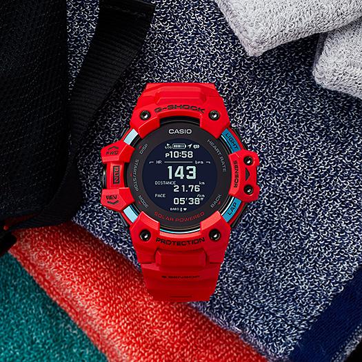 Casio Мужские часы G-SHOCK GBD-H1000-4, стальной корпус, водонепроницаемость 200 м, цифровые, ударопрочные, кварцевые