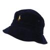 Ralph Pony Embroidery Corduroy Bucket Hat Cap (Polo Lauren) Men's Women's 01080176-LXL-NAVY [Item]
