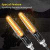 2PCS Motorcycle Turn Signals Light 12V LED Tail Flasher Flowing Water Blinker IP68 Bendable Motorcycle Flashing Lights