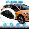 2 шт. Декоративная накладка на крышку бокового зеркала заднего вида для Ford Fiesta MK8 2018 -2024 Черный углеродный волокно