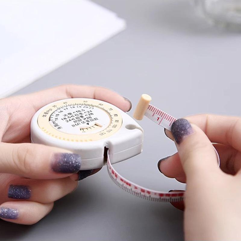 Водонепроницаемая автоматическая выдвижная лента для здоровья, портативная мини-лента для измерения окружности талии, 1,5 м, двусторонняя мягкая лента