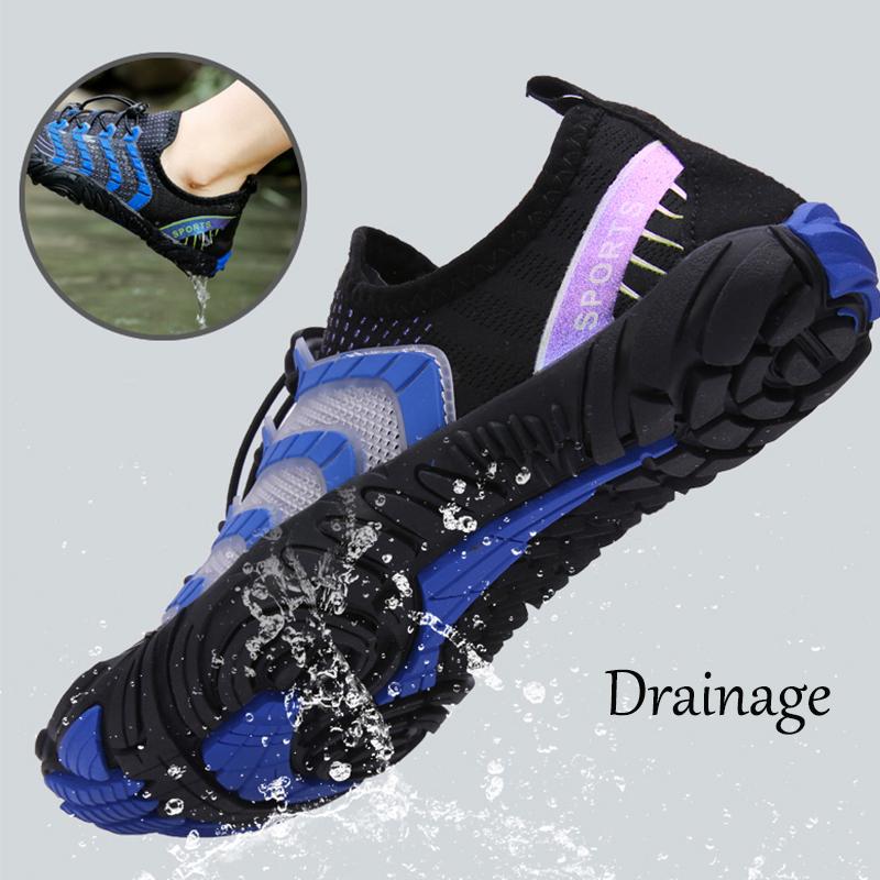 Мужчины Женщины Босиком Аква-обувь Пять пальцев Обувь для водных видов спорта Дренаж Туризм Прогулочные кроссовки Восходящее течение Дайвинг Серфинг Сандалии для плавания Для фитнеса Тренажерный зал Велоспорт