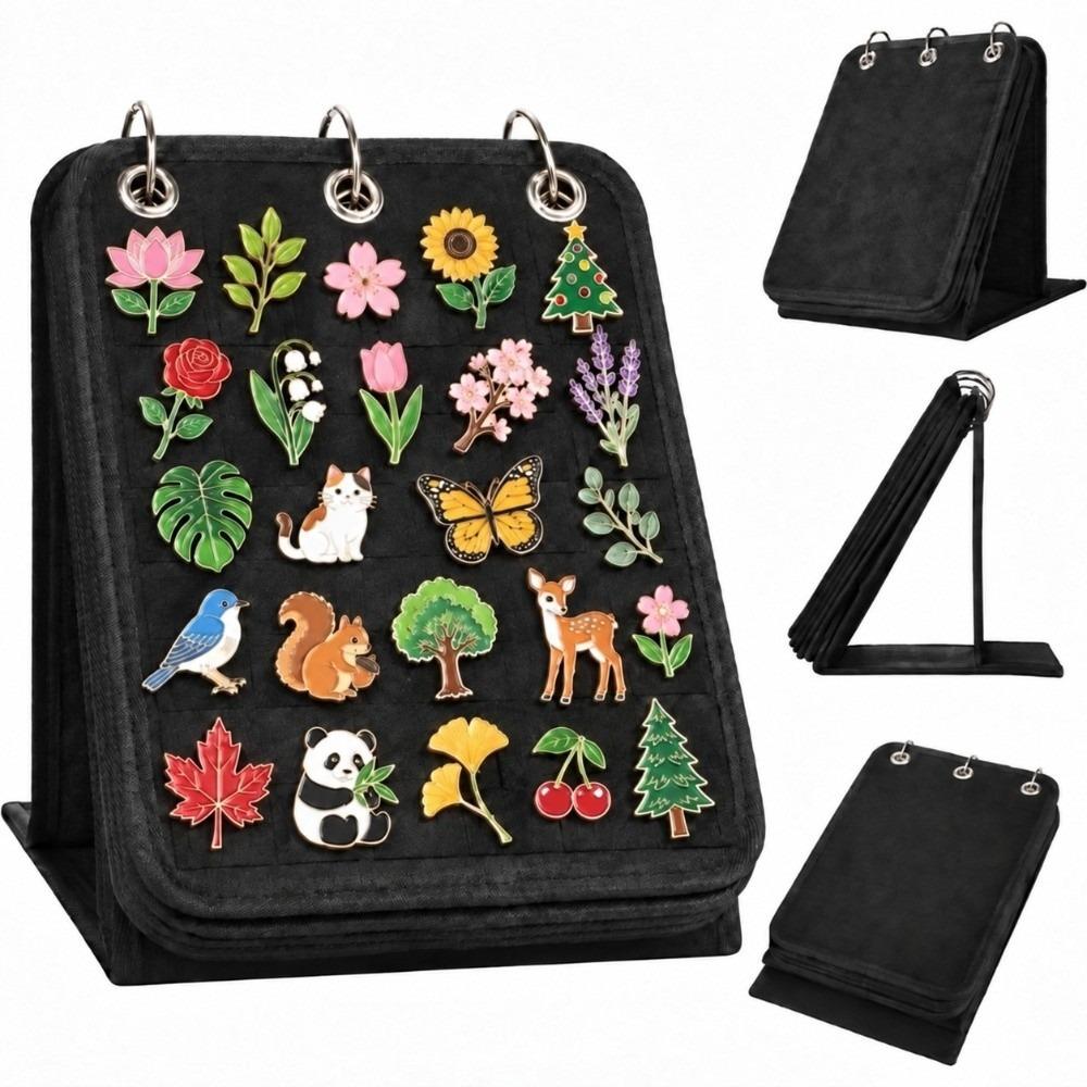 Felt Enamel Pin Display Book Portable Pin Trading Book Badge Brooch Lapel Pin Storage
