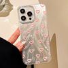 Милые розовые чехлы для телефона с сердечками для iphone 16 15 14 7 8 Plus 13 Pro Max 16e X XS XR SE 2022, силиконовая задняя крышка, чехол из ТПУ для девочек