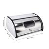 Bread Box with Small Window Large Capacity Iron Bread Bin Food Storage Container Holder for Home Kitchen Countertop