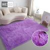 Фиолетовый плюшевый коврик для детской комнаты, большой однотонный длинный коврик для волос для гостиной, спальни, мягкий нескользящий коврик