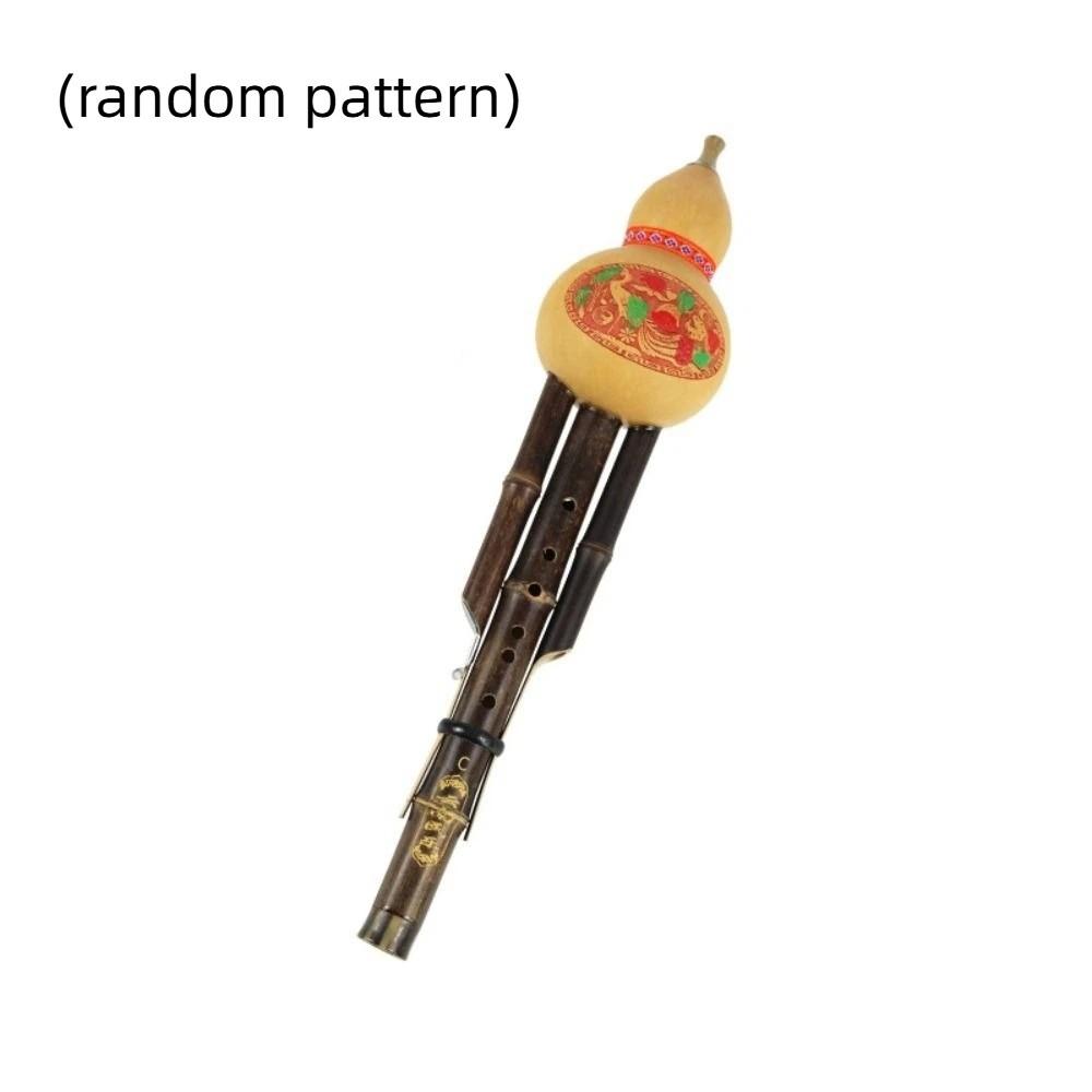 Double sounds Gourd Flute Black Bamboo Hulusi Easy To Play Gourd Bamboo Flauta  Beginner