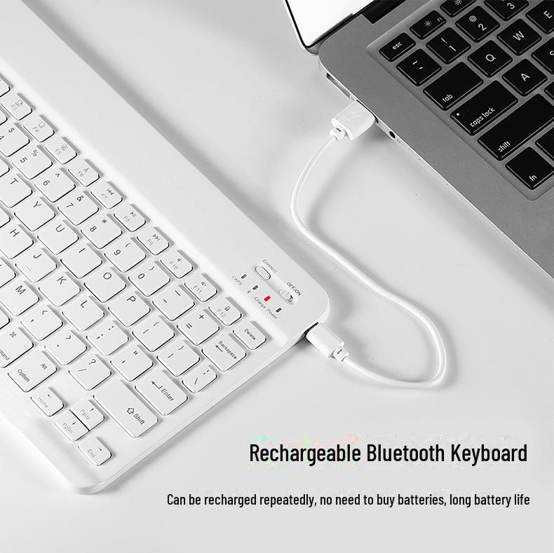 Комплект из магнитной беспроводной клавиатуры и мыши Bluetooth для устройств Apple (iPad, iPhone, Планшет, Компьютер)