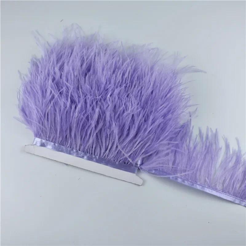 1M 5M 10Meter 8-10Cm Black Ostrich Feather Trims Natural White Ostrich Feather For Craft Ribbon Fringe For Skirt Party Clothing