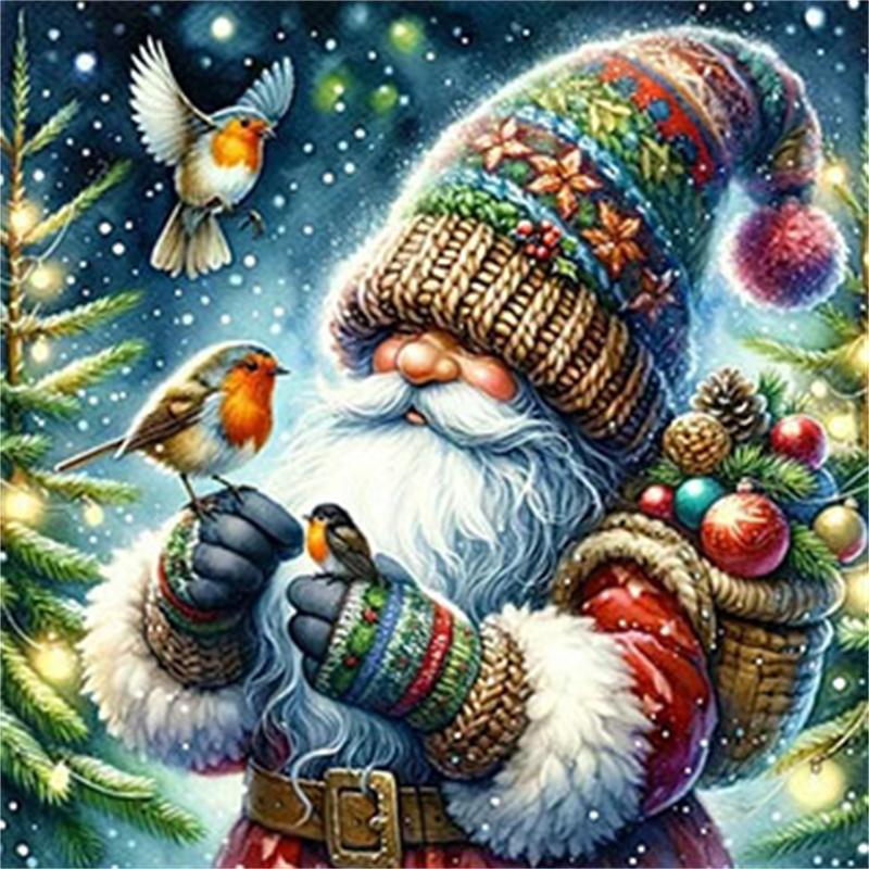 Набор для мозаики «Санта-Клаус» своими руками с алмазами полной выкладки для рождественского украшения