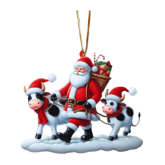 Yousheng 2D Акриловое Рождественское Украшение Милый Плоский Белый Медведь/Осьминог/Попугай Животное Подвеска на Зеркало Заднего Вида Автомобиля Аксессуары для Интерьера Автомобиля для Окна Стены