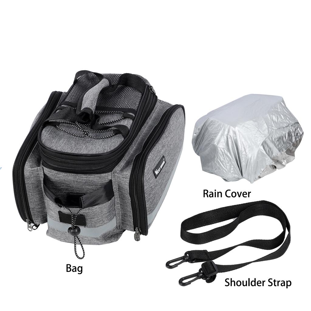 WEST BIKING Large Capacity Cycling Bag Waterproof Mountain Bike Saddle Rack Trunk Bags Luggage