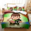 3D Cartoon Ben10 Bedding Set Print Bed Set With Pillowcase Bed Duvet Cover Soft Single Double Queen Super King Size Home Textile