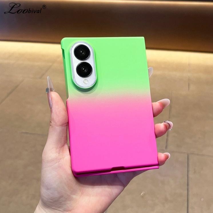 Роскошный чехол с градиентной расцветкой, тонкий, для Samsung Galaxy Z Fold 8 Ultra 7 6 5 4 Zfold Fold8, матовый, ударопрочный, жесткая поликарбонатная крышка