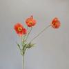 Stem Elegant Realistic Artificial Papaver Rhoeas Silk Plants Fake Poppies Flowers Faux Bouquet