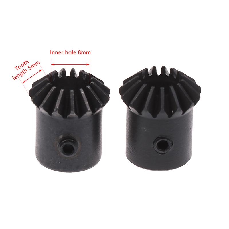2Pcs 45# Steel 1M 15T Spiral Bevel Gear M1 Modulus 1:1 90 Degrees Differential Gear Bevel Gear Accessories