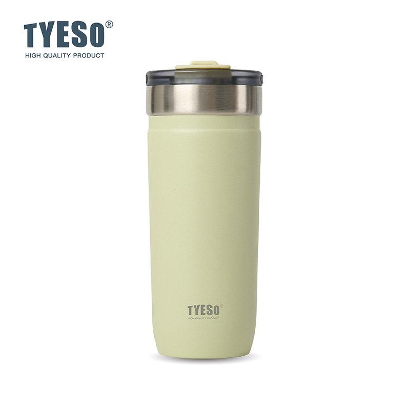 Tyeso 710 мл Минималистичная Матовая Термобутылка из Нержавеющей Стали Портативный Стакан с Трубочкой Герметичная Автомобильная Кружка для Ежедневного Использования