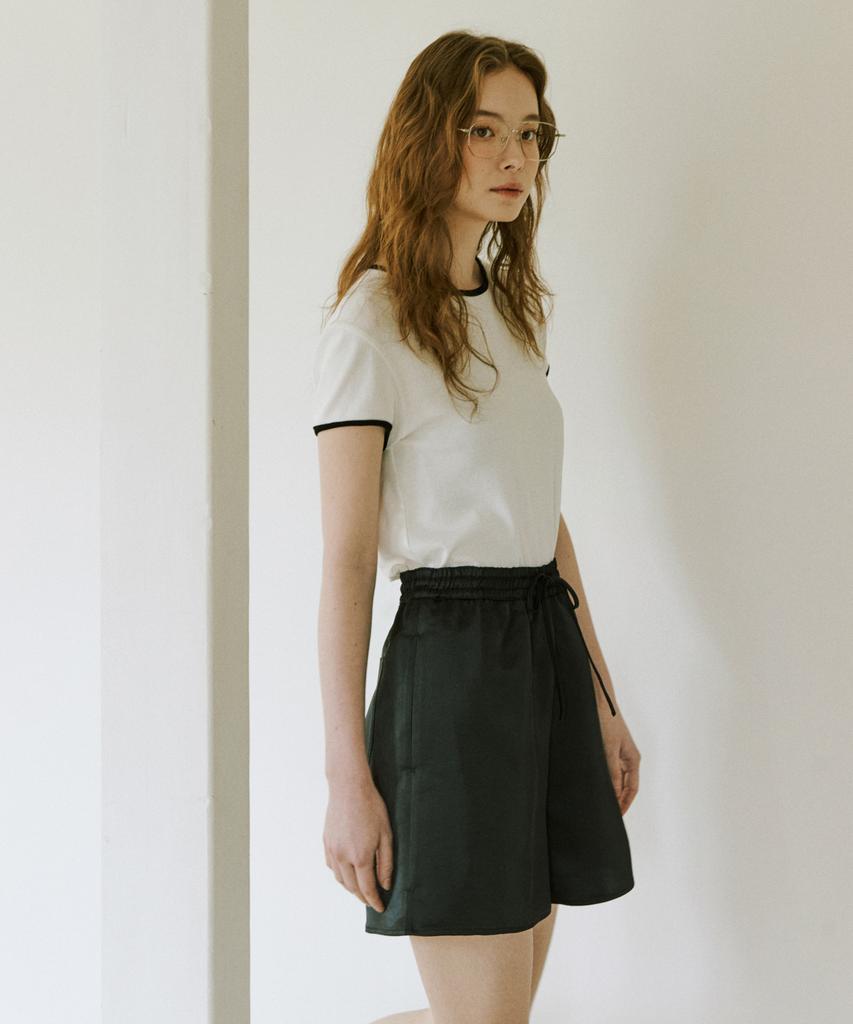 OCTETTE Loose Satin Shorts_2Color