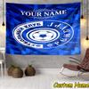 Custom Name Football Club Orenburg Emblem Tapestry Room Decoration Wall Hanging for Living Room Bedroom, dormitory, Birthday and Christmas gifts