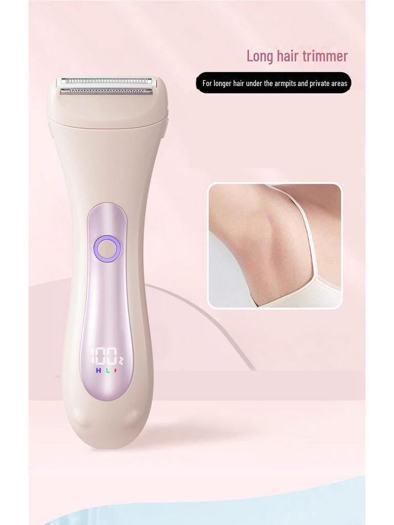 Женская портативная электробритва для влажного/сухого бритья — идеально подходит для удаления волос в области подмышек и груди