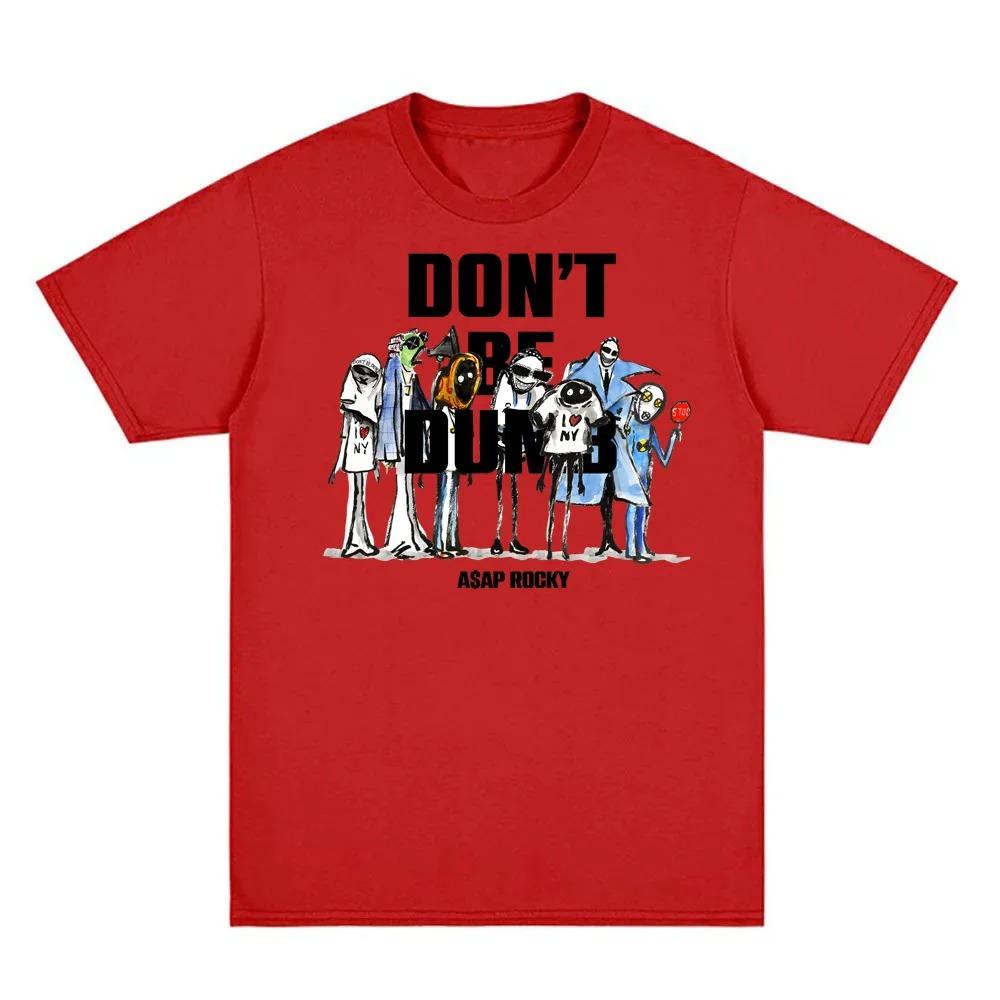 Repper AAP Rocky New Album DONT BE DUMB Graphic Print Tshirt Men Women Cotton Summer Fashion Tee Oversize Highstreet New Top
