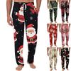 Men's Christmas-Printed Pocket & Sleep Pants | Soft Cotton Blend, Elastic Waist