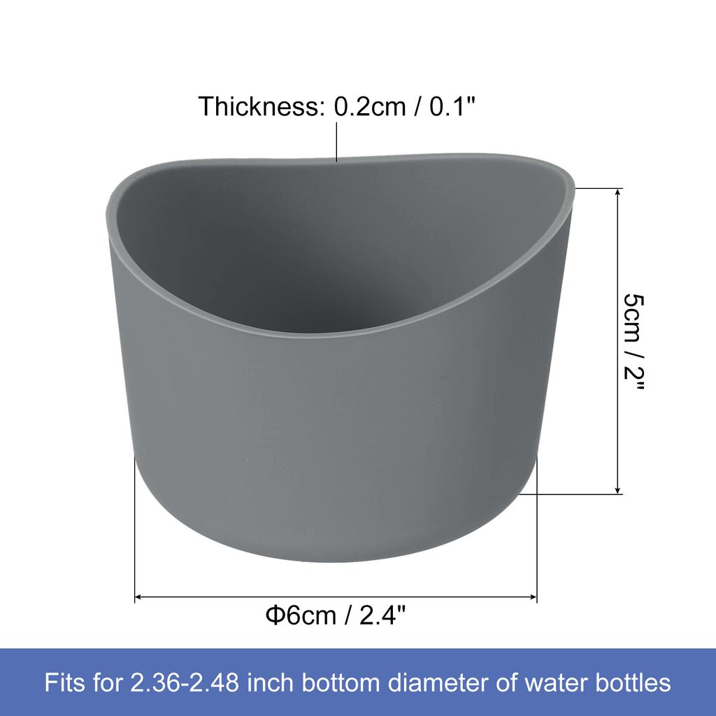2pcs Protective Silicone Boot Sleeve for 12-24 oz Water Bottle Bottom Silicone Anti-Slip Sleeve Cover Irregular Shape Cup