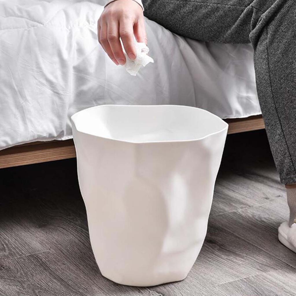 Trash Bin Rubbish Basket Garbage Can for Living Room Toilet Office