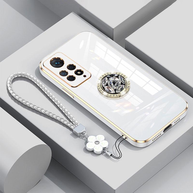 Чехол для Redmi Note 11S Роскошный чехол-кольцо с бриллиантами для Xiaomi Redmi Note 11 Pro 5G 9S Чехол для телефона со шнурком Гальванический чехол Note11 S