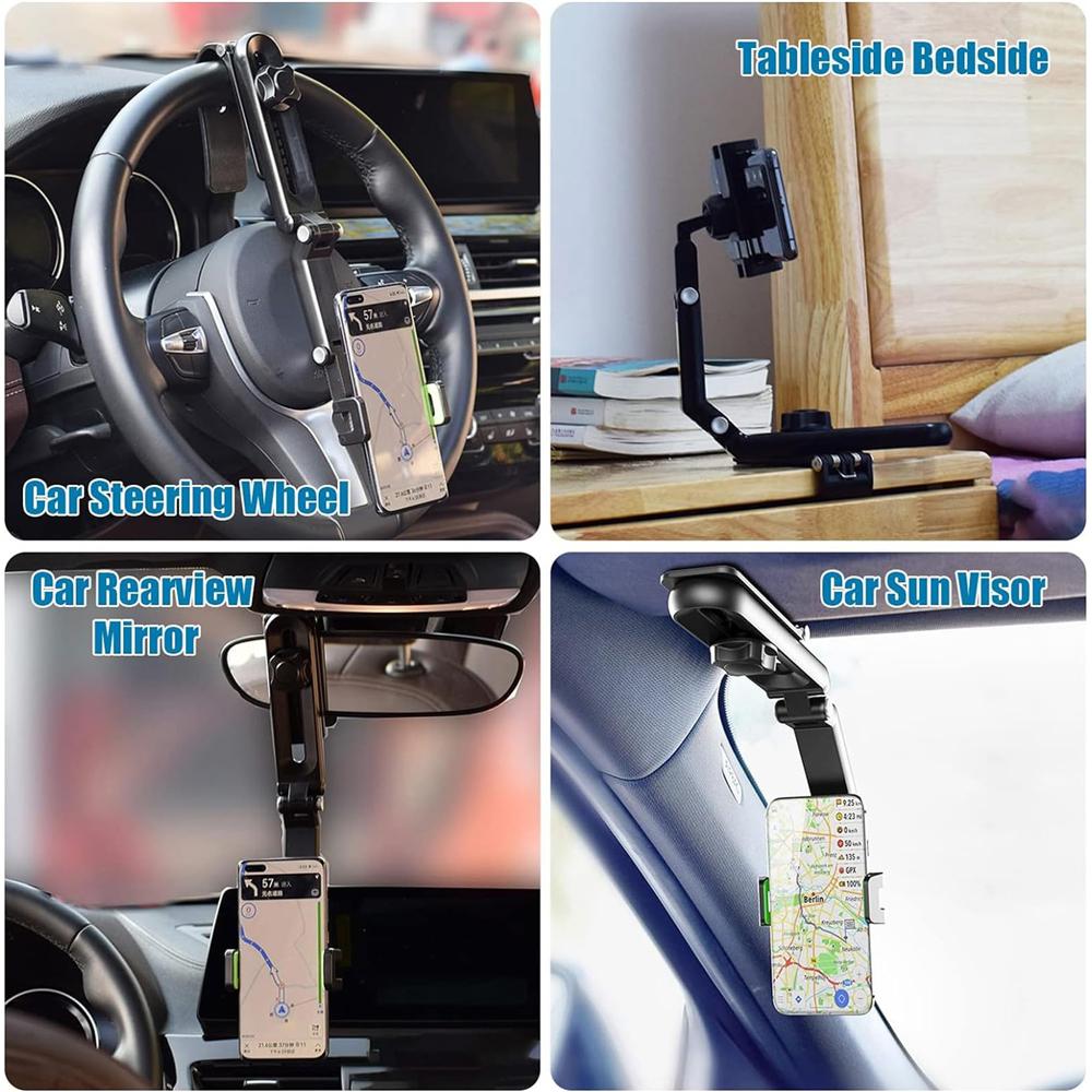 Multifunctional Car Phone Holder Rotatable Sun   Cell Phone Holder for Car   Phone Mount for Home