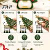 Retro Christmas Party Decorations Tree Bottle Opener, Magnetic Refrigerator Magnet, Heavy Duty Magnet Metal Beer Opener for Kitchen, Holiday