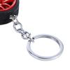 Zinc Zinc Alloy Wheel Rim Rubber Tire Keyring Simulation Tire Car Wheel Keychain   Key Accessories